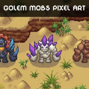 Golem Pixel Art Top-Down Sprite Pack